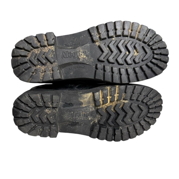 Alegria Charlette Crazyhorse Women's Moto Black Leather Boots Size 37/7 - Picture 5 of 7